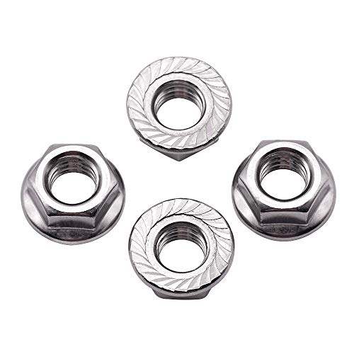 50 Pcs M5x0.8mm Serrated Flange Hex Lock Nuts, 304 Stainless Steel - View #3