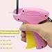 Stitch Gun for Clothes - Includes 6 Fine Needles, 1000 White & 1000 Black Fasteners, Handheld Stitch Gun - Quick Clothing Fixer, Tag Gun for Clothes (Pink Yellow)