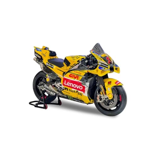 Maisto MotoGP 2023 Ducati Desmosedici GP No1 Bagnaia con soporte, Escala 1:18, Réplica oficial de Francesco Pecco, Juguete, Pieza de colección para niños y fans del motor, 3 años (78109)