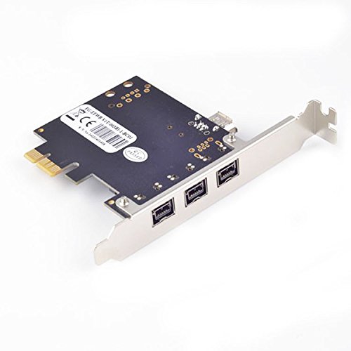 PCIE Combo 3X 1394b + 1x 1394a Firewire Ports PCI-Express Controller Card, 1394 Card TI Chipset XI02213, Windows 8/7 / Mac OS
