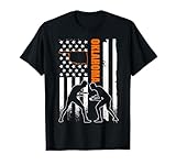 Oklahoma Wrestling Apparel American Flag Oklahoma Wrestler T-Shirt