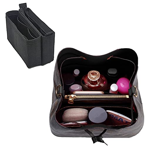 D.duo Purse Organizer, Felt Bag Organizer With Zipper, Insert Backpack Organizer With 2 Packs In One Set, Tote Organizer Insert For Women For Lv Neonoe Noé Series Perfectly (Beige) #TOP2