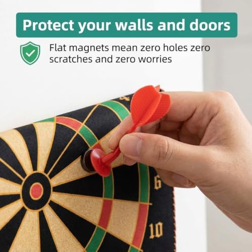 Image of Mashes Magnetic Dart Board Game for Kids & Family | Double Sided Indoor Dart Game with Safe Magnetic Darts | Hanging Target Board Toy for Boys & Girls [2 in 1]