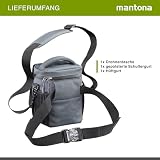 Mantona Drohnen etui do DJI Mavic Pro (wymiary zewnętrzne 175 x 230 x 140 mm, wymiary wewnętrzne 150 x 210 x 95 mm, z paskiem na ramię i talię - czarne