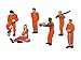 Lionel HO Scale Prisoners Orange Figures 6 Pack 1957180