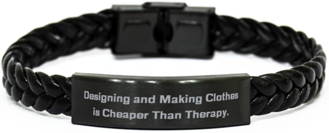 Sarcastic Designing and Making Clothes Gifts, Designing and Making, Sarcasm Birthday Braided Leather Bracelet Gifts for Friends, Hobby Supplies, Hobby Equipment, Hobby Tools, Hobby Kits, Gift Ideas
