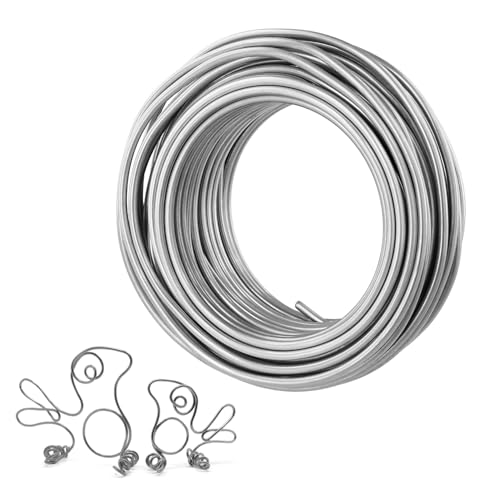 {Alambre Manualidades 4Mm Alambre QWORK Alambre de Aluminio Ø4mm x 20m, Alambre Flexible para Manualidades y Hacer Joyas