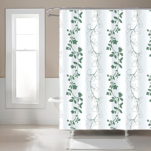 Cortinas de Baño Impermeable Antimoho | 180x180 cm | Tejido Poliéster Premium de Secado Rápido | Facil de Limpiar | Diseño Exclusivo Moderno y Elegante | Incluye Ganchos