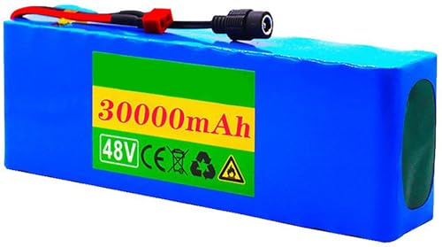 Ebike Batería 48V 30Ah E-Bike Bicicleta Eléctrica 48V 30000MAh Baterías Recargables 48V Batería De Alta Potencia para 100W 200W 350W 400W 500W Motor con Charger 48V 30AH,XT60+DC