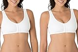 Fruit of the Loom Women's Front Close Builtup Sports Bra, White, 40