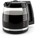 12-Cup Carafe de remplacement en verre pour modèles de cafetière Cuisinart CHW-12, CHW-12P1, DCC-1100BK, DCC-1200, DCC-2650, DGB-550BK, DGB-550BK1 DGB-625BC, DGB-700BC, et SS-12 Partie# DCC-1200PRC