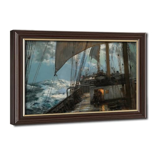 Toile A Night at Sea Montague Dawson cadre suspendu pour apaiser votre espace