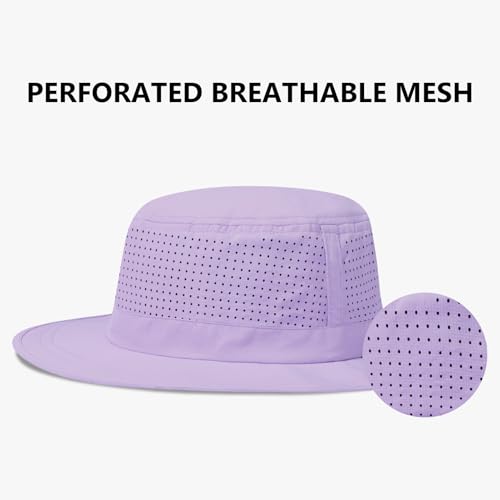 Image of UPF 50+ Bucket Sun Hat with Laser Perforated Mesh Cooling Adjustable Breathable Lightweight for Outdoor Men Women