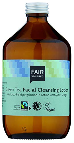FAIR SQUARED Lotion nettoyante pour le visage - 500 ml - Lait de nettoyage - Pour toutes les peaux - Cosmétique naturel végétalien - Zero Waste