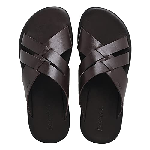 SANDALIA MASCULINA CONFORTO FORRADA EM COURO 13467 LC MOURO (43, 13467 MOURO)