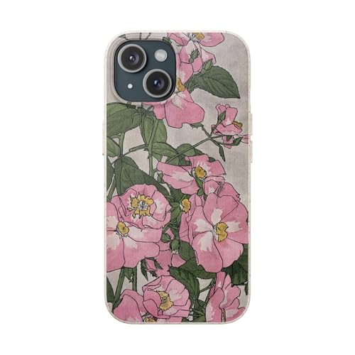 Vintage Floral Biodegradable Phone Case - Eco-Friendly Herbal Flowers Aesthetic,
