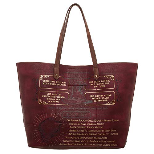 Bolso Tote Harry Potter Hogwarts color burdeos miniatura 4