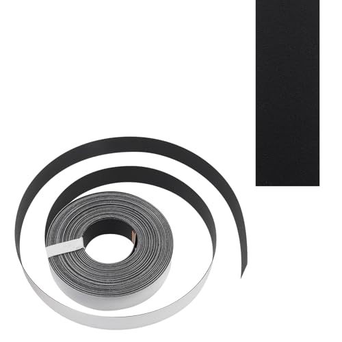 White Edge Banding, 7/8 inch x 26ft PVC Edge Banding, Peel and Stick Adhesive Veneer Edge Banding Trim for Plywood Table, Cabinet Veneers Edging (Black, 7/8 inch x 26ft)