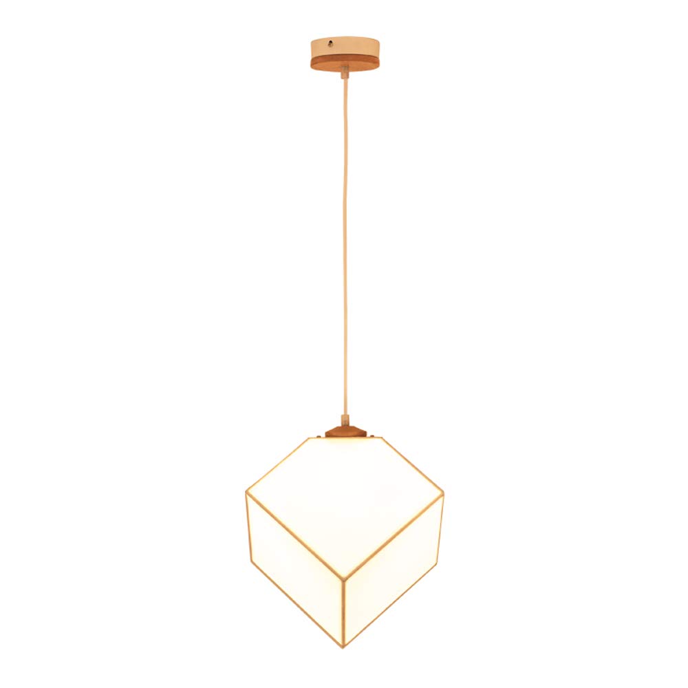 Suspension E27 en bois et tissu lustre scandinave pour chambre et salon
