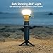 NESTOUT Rugged Outdoor Camping LED Lantern w/ Mini Tripod, Dimmable USB Powered Soft LED Light, IP44 Water Dust Resistant, 10-350 Lumen, Portable Lamp for Power Bank EDC Travel, LAMP-1 (Beige)