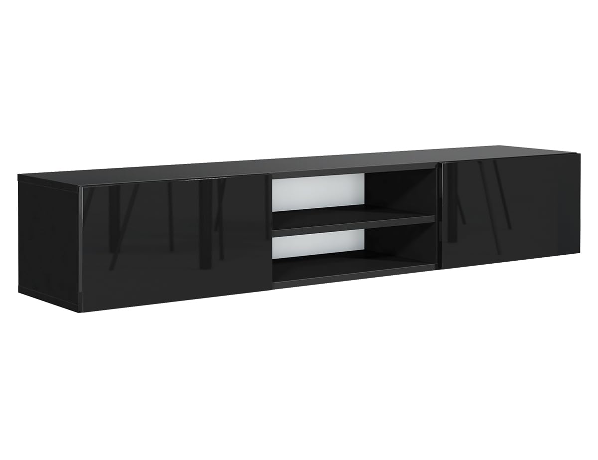 TV-kast | Tv-meubel | Tv-Bank set 3 pcs Zwart eiken 37 x 37 x 107 cm Bewerkt hout