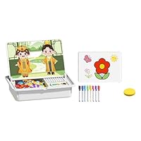 Magnetic Face Toy - Magnetic Puzzles Face Dress Up Travel Game Double Side Preschool Educational Learning Toy for Kids,Easy to Storage