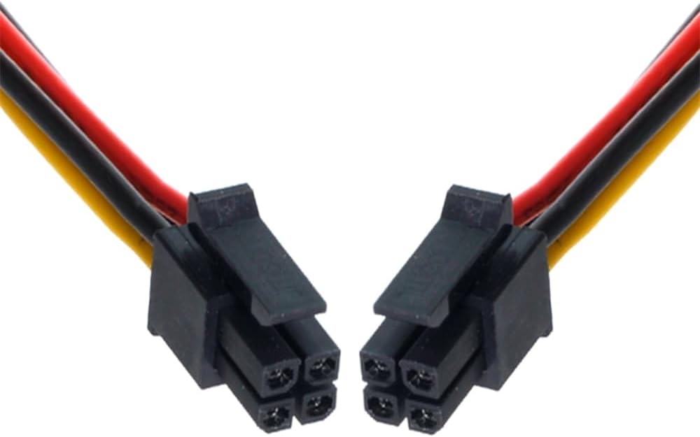 NFHK ATX Molex Micro Fit Connector 4Pin Male to 4Pin Male Power 20AWG Cable 60cm Pitch 3.00mm