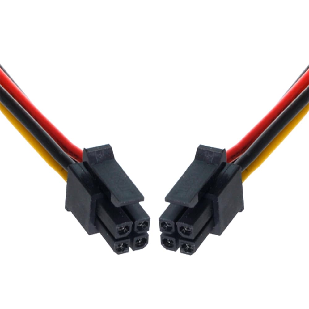 NFHK ATX Molex Micro Fit Connector 4Pin Male to 4Pin Male Power 20AWG Cable 60cm Pitch 3.00mm