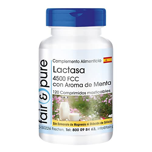 Fair & Pure® - Enzima Lactasa 4500 FCC - Altamente dosificada - 120 Comprimidos masticables