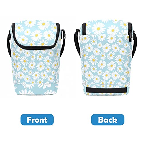 Lonchera azul floral Daisy infantil y bolsa bento escolar reutilizable para niños 5