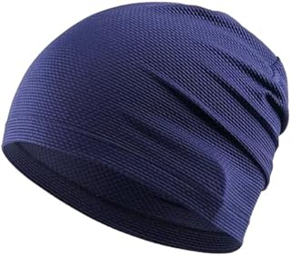 قبعة عصرية جديدة للرجال والنساء من ماي سوق-ستور هيب هوب عالية الجودة بلون سادة محبوكة للجنسين شتوية قطعة واحدة ازرق