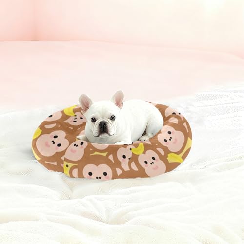 Lit doux pour chien taille M marron chaud confortable - 3