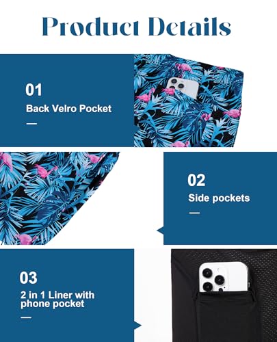 7inch Mens Swim Trunks: 2 in 1 Compression Lined Quick Dry Stretchy Soft Comfort Pockets Drawstring Beach Pool Surf4