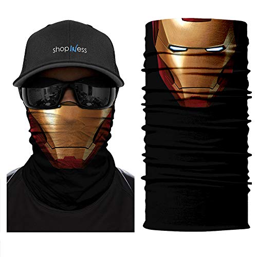 ShopINess Cache-Cou/Foulard Multifonctions - IronM Style Cover