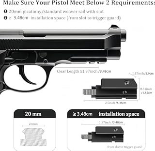 KinZon Mirino Laser Rosso KinZon Alta Precisione - Compatibile con Binari Picatinny/Weaver 20mm | Per Pistole, Carabine & Armi Tattiche | Montaggio Istantaneo | Ideale Tiro Sportivo & Caccia