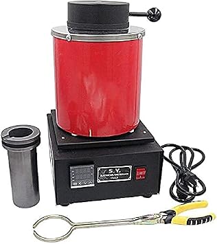 1600W Automatic Gold Silver Melting, 1KG/2KG/3KG,with Graphite Crucible, 1100CDigital Melting Furnace,Furnace Refining Casting Gold Silver Copper Jewelry Making Precious Metals,1KG 1kg