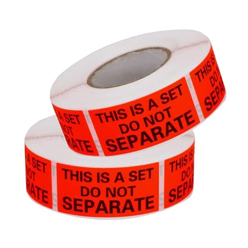 This is a Set Do Not Separate Labels (1in. X 2in. - 500/Roll), Red Orange, 2 Rolls - Total 1,000 Labels