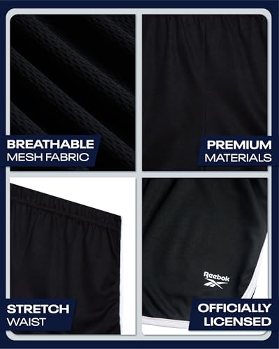 Reebok Girls Athletic Shorts - Active Performance Lightweight Mesh Dolphin Shorts for Running Dancing Workout Soccer Gym3