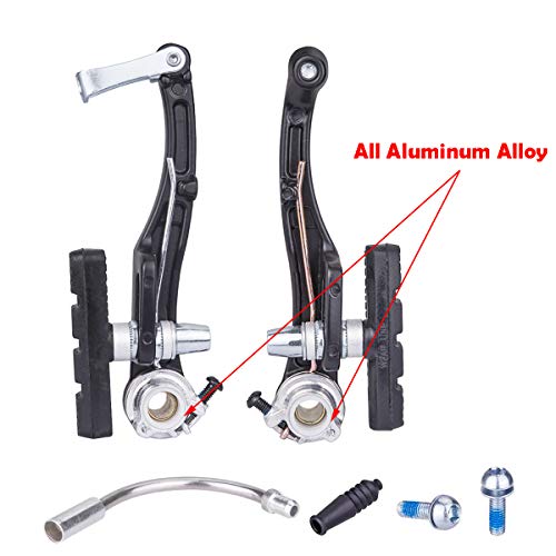 Farbetter Bike Front & Rear Brake Levers, Brakes Cables, V-Brake Caliper Kit, Bicycle Bike V-Brake Set, Advanced Edition (Black) #TOP2