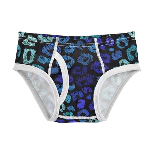 visesunny Boys Cotton Underwear Blue Green Leopard Grain Printed Toddler Soft Training Briefs Size 2T-8Y for Kids