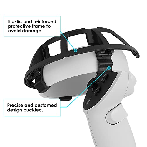 Geekria Anti-Kollisionsschutzrahmen-Abdeckungsset Kompatibel mit Meta/Oculus Quest 2 Grip Handle Bumper Guard VR-Zubehör Virtual Reality Handle Stand Anti Collision Protector - Image 4