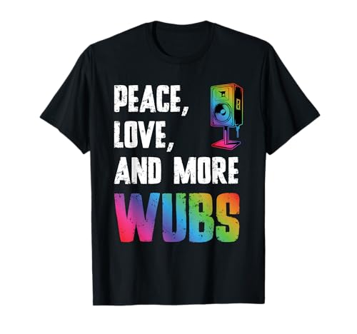 Peacee, Love, and More Wubs Subwoofer Speaker T-Shirt