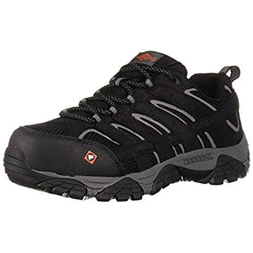 Merrell Women's Moab Vertex Vent Comp Toe Work Shoes, Black, 8