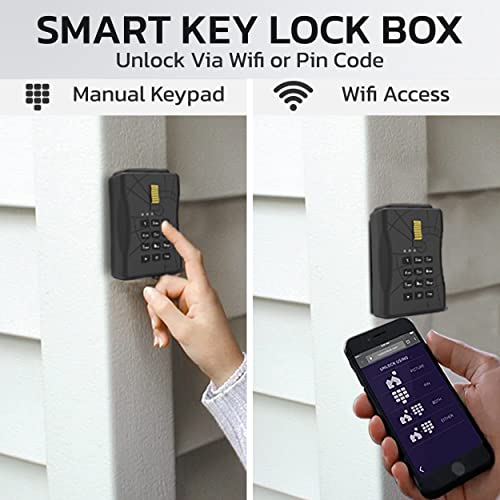 Nu-Set Eyecon Wifi-Enabled Smart Lock Box Key Sharing For Home, Commercial Use, Real Estate, Or Vacation Rental - Manage Access Remotely, Exclusive Feature Blockchain Secure Photo Key, 7080-3 #TOP5
