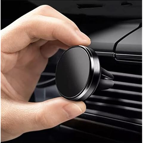 Car Air Vent Phone Holder, Universal Magnetic Alloy Mount Holder 360 Degree Rotatable Car Phone Mount Cradle Compatible All Phones (black) Cover