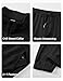 JMIERR Men Fashion 2 Piece Set Quarter Zip Pullover Family Outfit Workout Sweatshirt Jogging Suit Athletic Tracksuit Airport Outfit, L, Black