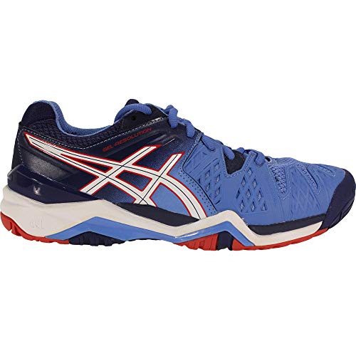 Tênis F Asics Resolution 6 E550y 36 Azul/Vermelho