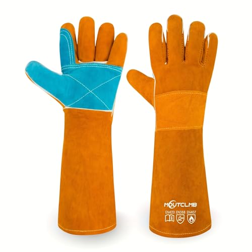 MOUTCLMB 17.7In Cat Gloves, Animal Handling Gloves...