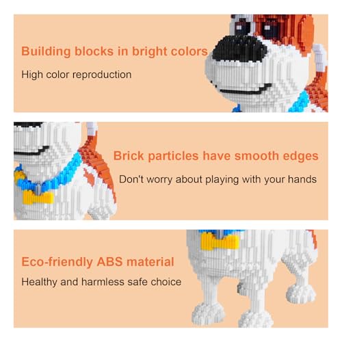 Bausteine ​​für Hunde, Micro Blocks Set, Particle Baustein-Set, Micro bausteine Erwachsene, Classic Cartoon Anime Mini Bausteine, Nano Micro Mini Blockiert DIY-Spielzeug Für Erwachsene(F)