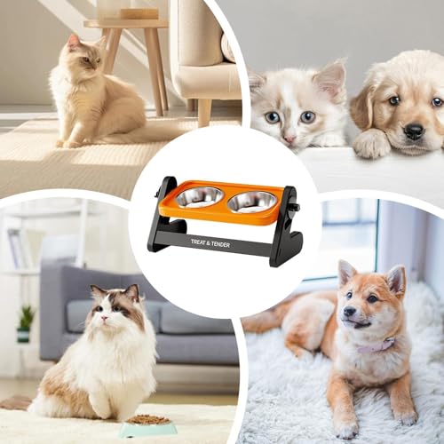 Support surélevé gamelles chien réglable avec socle antidérapant stable - 5